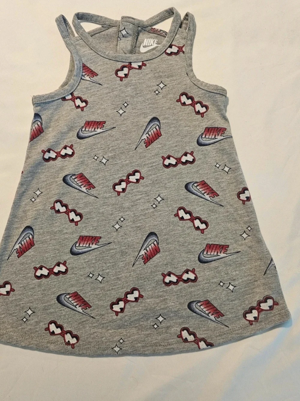 ​Nike Toddler Girl Grey Sunglasses Logo Dress - 2T